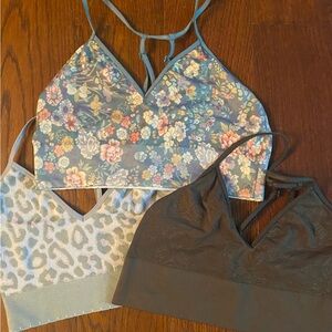 Anthropologie - Bundle of 3 seamless t-back bralettes bras . Size M/L